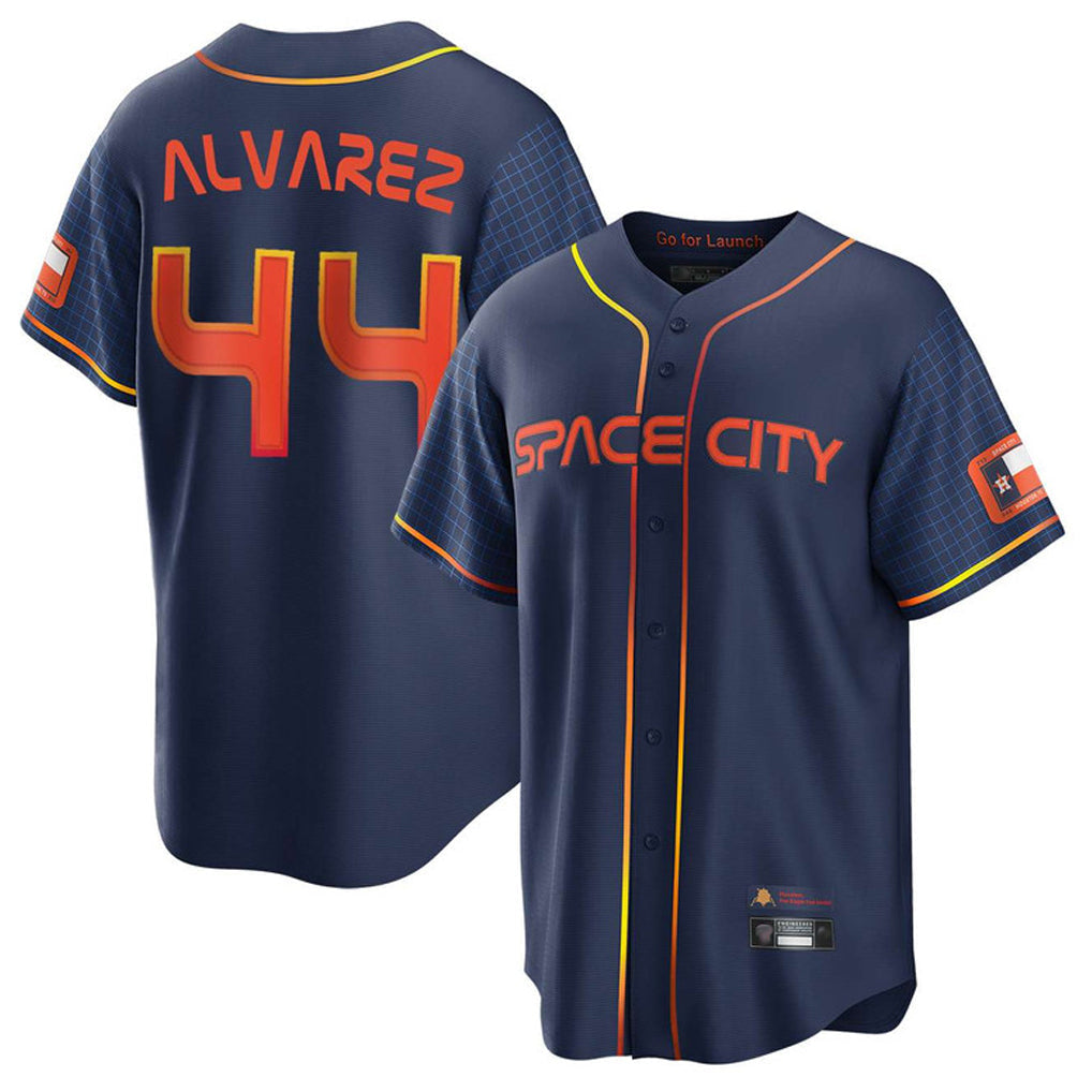 Arlishia H.Astros #44 Yordan Alvarez Player Navy City Connect Home Game Stitched Jerseys