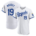 Arlishia KC.Royals #19 Michael Massey Player White Limited Elite Home Game Stitched Jerseys