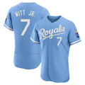Arlishia KC.Royals #7 Bobby Witt Jr. Player Light Blue Alt Limited Elite Home Stitched Jerseys