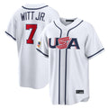 Arlishia KC.Royals #7 Bobby Witt Jr. Player White USA 2026 World Classic Game Stitched Jerseys