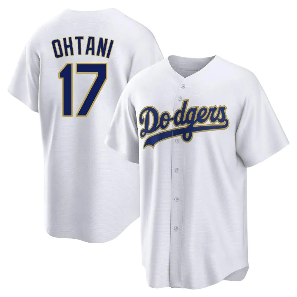 Arlishia LA.Dodgers #17 Shohei Ohtani Player Gold White 2026 Collection Stadium Game Stitched Jerseys