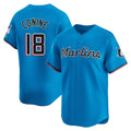 Arlishia M.Marlins #18 Griffin Conine Player Blue Home Limited Stitched Jerseys