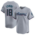 Arlishia M.Marlins #18 Griffin Conine Player Gray Home Limited Stitched Jerseys