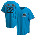 Arlishia M.Marlins #22 Sandy Alcantara Player Blue Home Game Stitched Jerseys