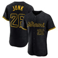 Arlishia M.Marlins #26 Janson Junk Player Black Snake Skin City Home Limited Elite Stitched Jerseys