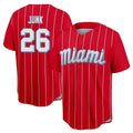 Arlishia M.Marlins #26 Janson Junk Player Red City Connect Home Game Stitched Jerseys