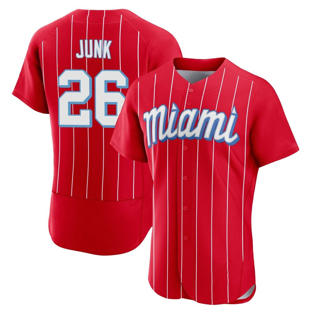 Arlishia M.Marlins #26 Janson Junk Player Red City Connect Home Limited Elite Stitched Jerseys