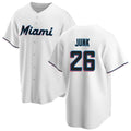 Arlishia M.Marlins #26 Janson Junk Player White  Home Game Stitched Jerseys