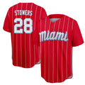 Arlishia M.Marlins #28 Kyle Stowers Player Red City Connect Home Game Stitched Jerseys