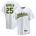 Arlishia Athletics #25 Brent Rooker Player White Home Replica Jersey American Stitched Personalized Jerseys